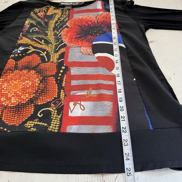 Desigual by christian Lacroix ladies long sleeve top tunic blouse size M - Picture 8 of 12